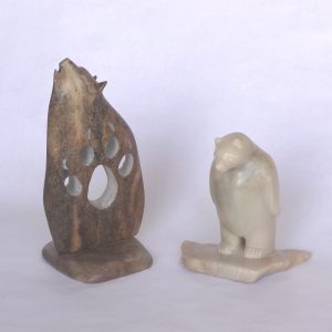 Soapstone wolf and bear