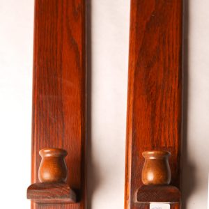78.  Oak candle sconces. Arts and crafts style. Mid 19th century. 