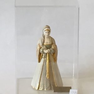 48a. Scarce Royal Worcester figurine. Anne Boleyn. Number 2652. In plexiglass box.